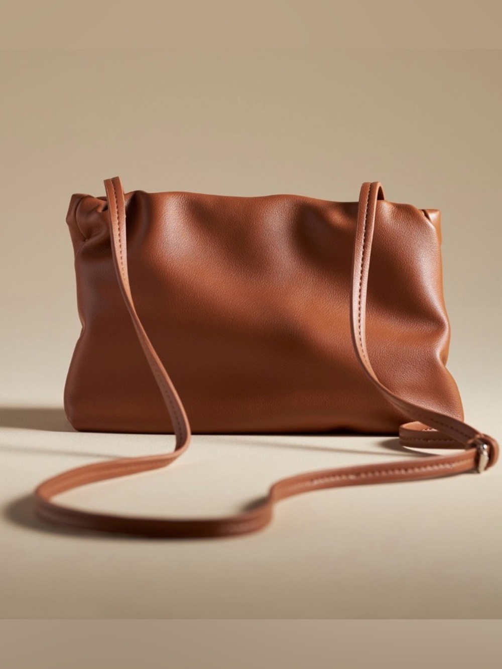 NWT By Anthropologie Cinched Faux-Leather Clutch